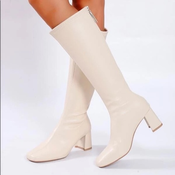 SHEIN Shoes - White Knee Length Boots 38 NWT